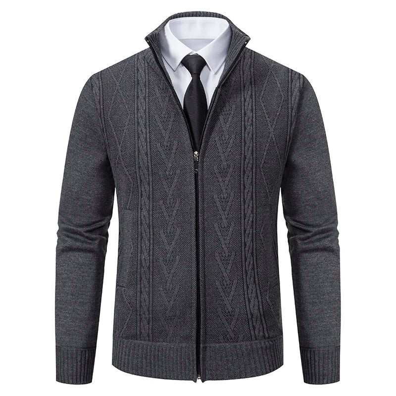 Suéter Masculino com Zíper Cardigan Premium