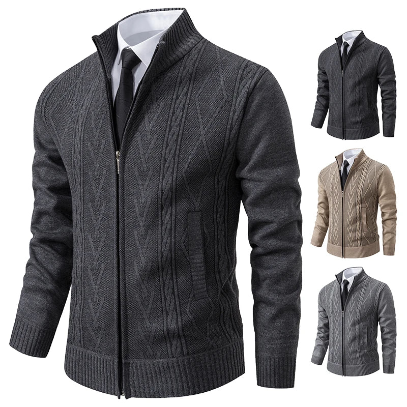 Suéter Masculino com Zíper Cardigan Premium