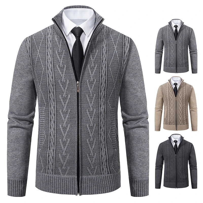 Suéter Masculino com Zíper Cardigan Premium