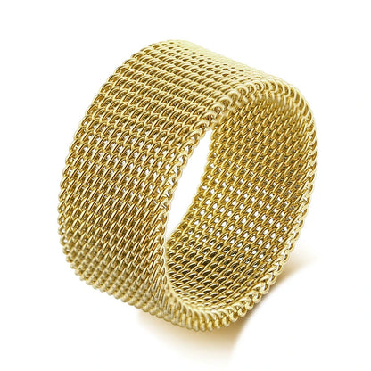 Anel Masculino em Aço Inoxidável Mesh