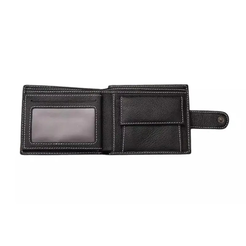 Carteira de Couro Masculina Preta - Orion