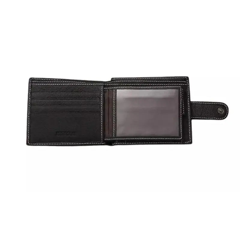 Carteira de Couro Masculina Preta - Orion