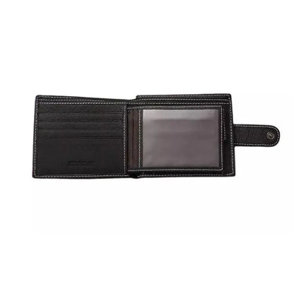 Carteira de Couro Masculina Preta - Orion