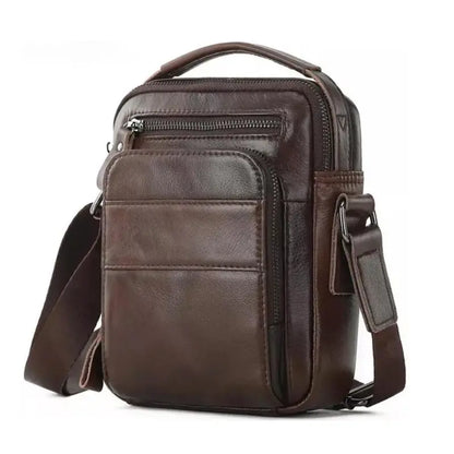 Bolsa Transversal Masculina de Couro Marrom - Orion