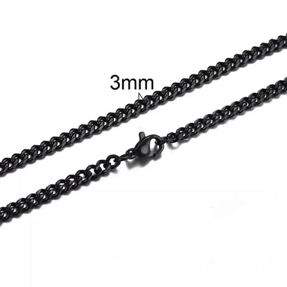 Colar Masculino Aço Inoxidável Preto- Orion
