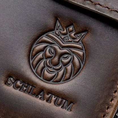 Carteira Masculina em Couro Legítico RFID Schalatum King