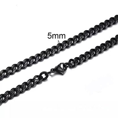 Colar Masculino Aço Inoxidável Preto- Orion