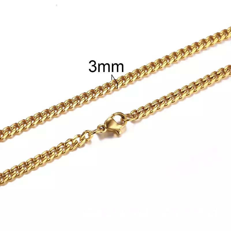 Colar Masculino Aço Inoxidável Dourado- Orion
