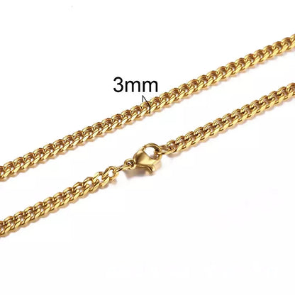 Colar Masculino Aço Inoxidável Dourado- Orion