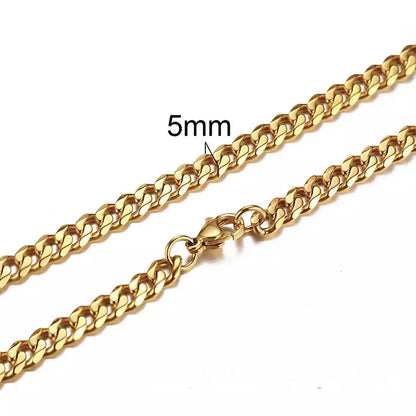 Colar Masculino Aço Inoxidável Dourado- Orion