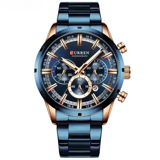 Relógio Masculino Aço Inox 3016 Azul - Orion