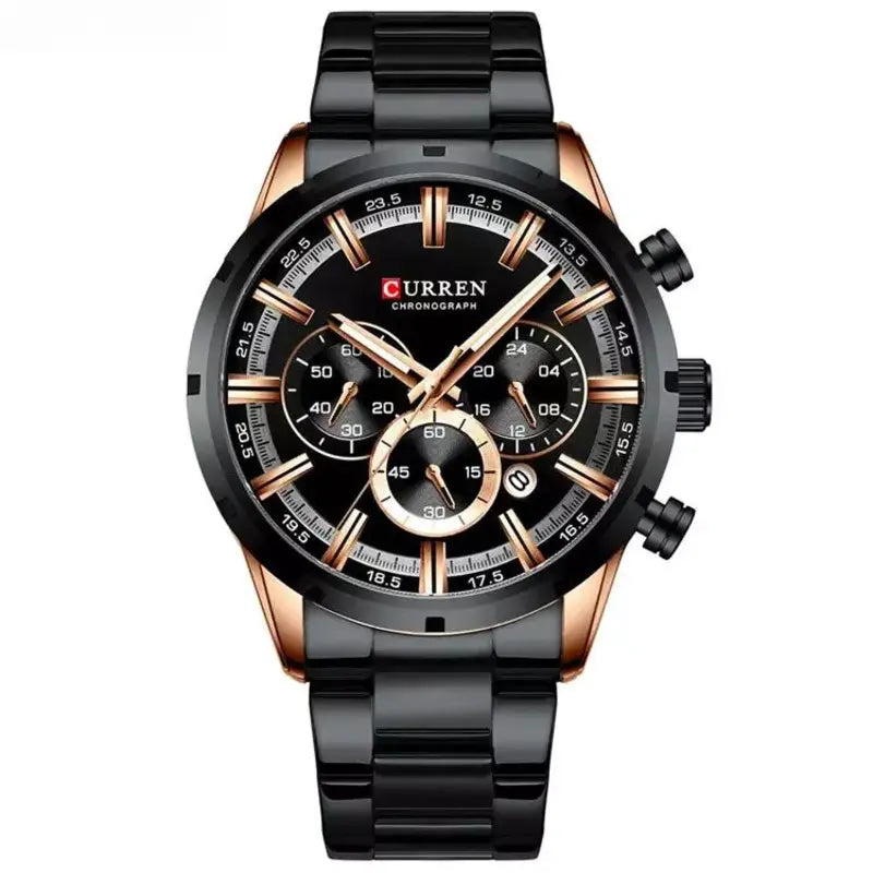 Relógio Masculino Aço Inox 3016 Preto - Orion