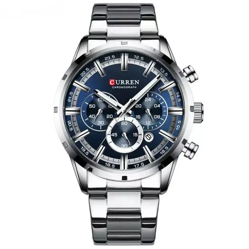 Relógio Masculino Aço Inox 3015 Visor Azul - Orion