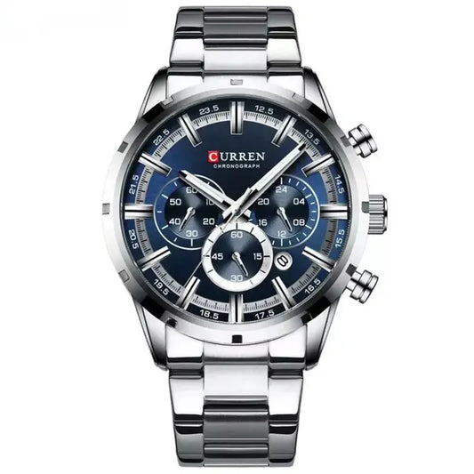 Relógio Masculino Aço Inox 3015 Visor Azul - Orion