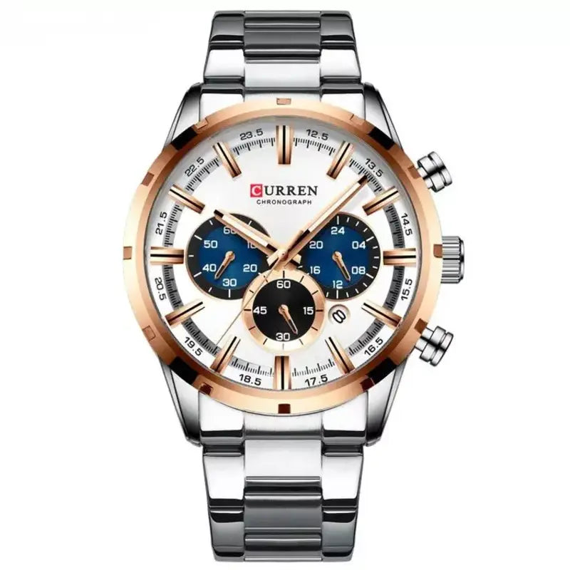 Relógio Masculino Aço Inox 3015 Visor Dourado - Orion