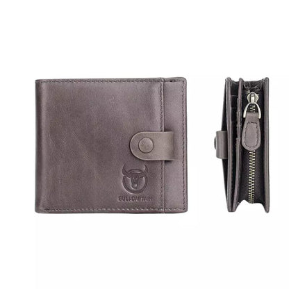 Carteira de Couro Masculina Cinza - Orion