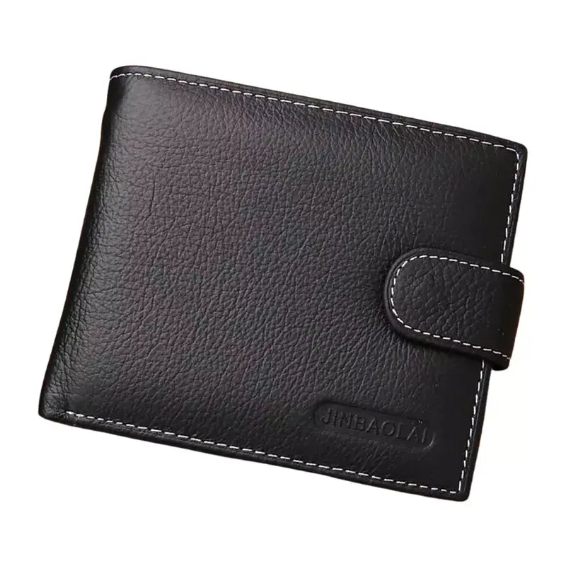 Carteira de Couro Masculina Preta - Orion