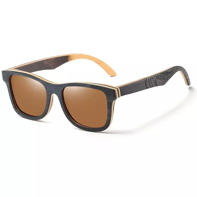 Óculos de Sol Haste Madeira Masculino Marrom - Orion