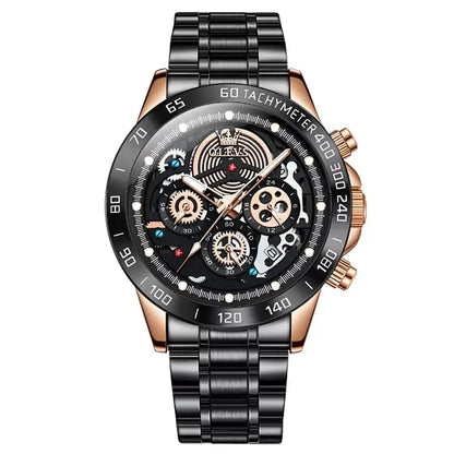 Relógio Masculino Aço Inox 3017 Preto - Orion