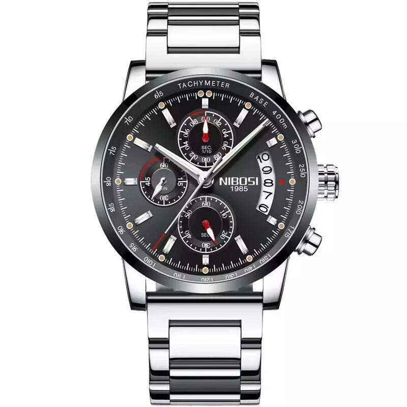 Relógio Masculino Aço Inox 3014 Fundo Preto - Orion