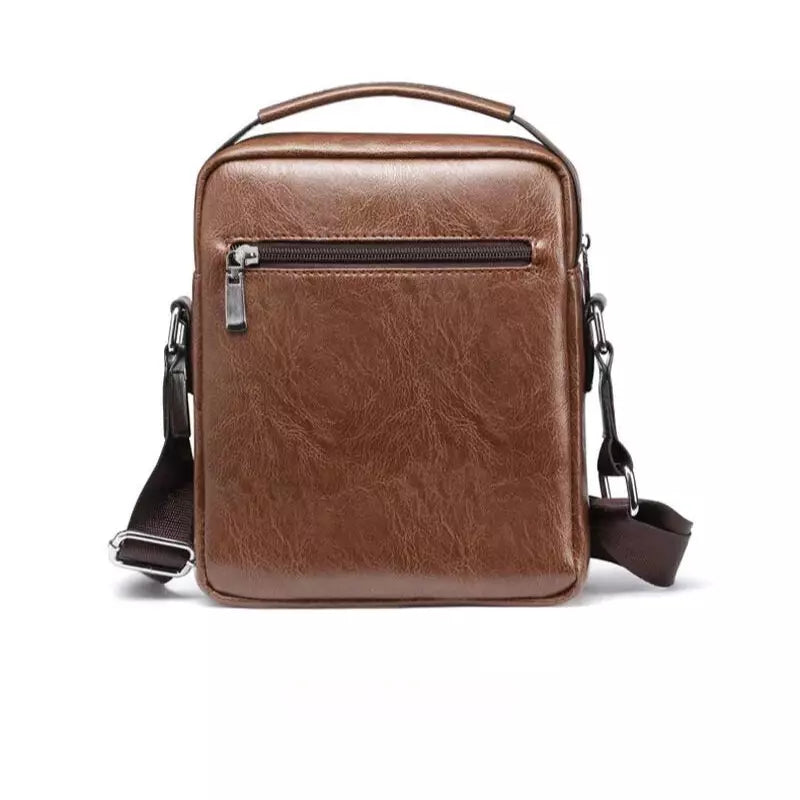 Bolsa Transversal Masculina de Couro Marrom - Orion