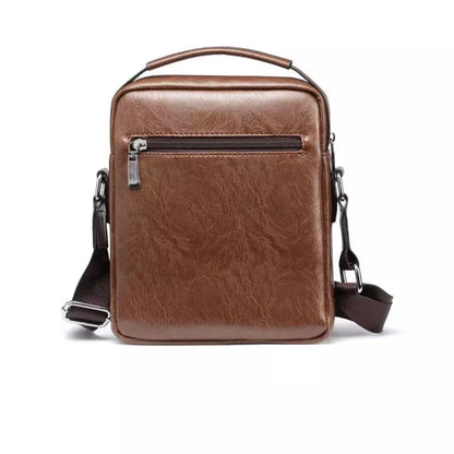 Bolsa Transversal Masculina de Couro Marrom - Orion