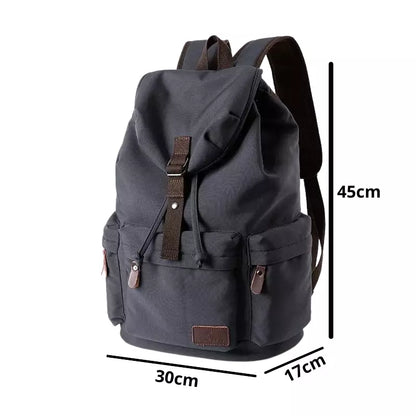 Mochila Masculina de Lona Preta - Orion