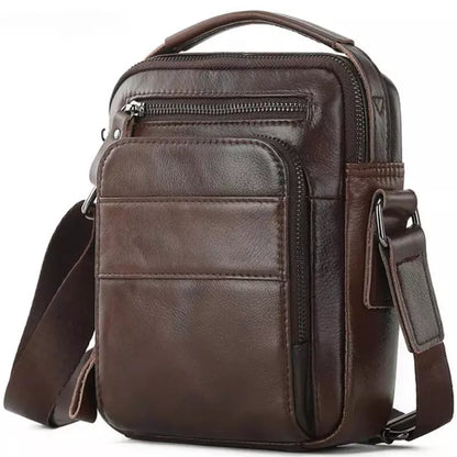 Bolsa Transversal Masculina de Couro Marrom - Orion