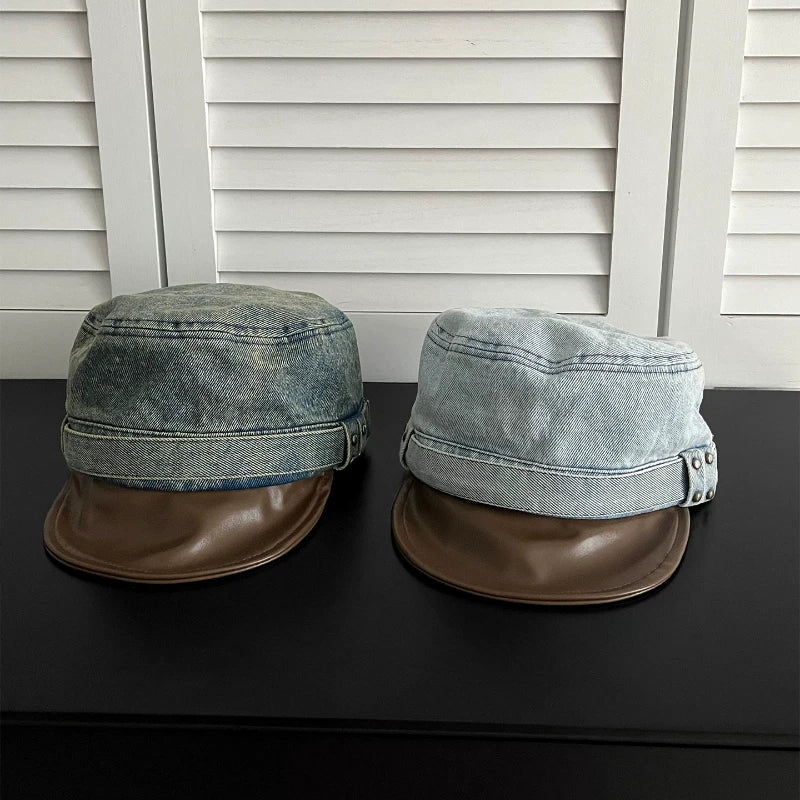 Boina Masculina Cap Retrô Denim