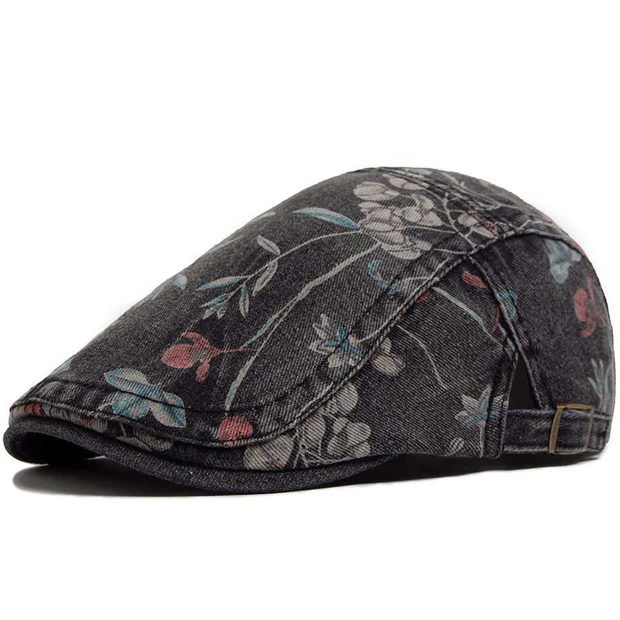 Boina Masculina Estampada Flowers