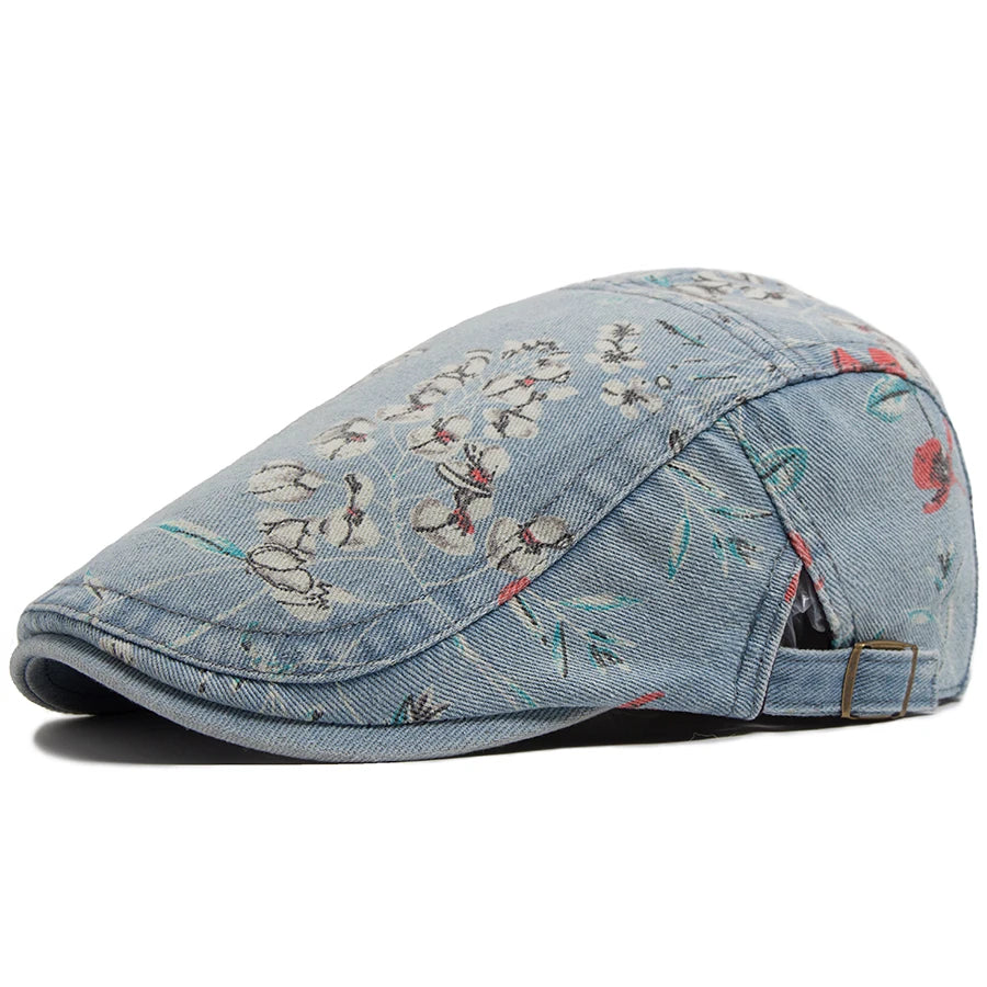 Boina Masculina Estampada Flowers