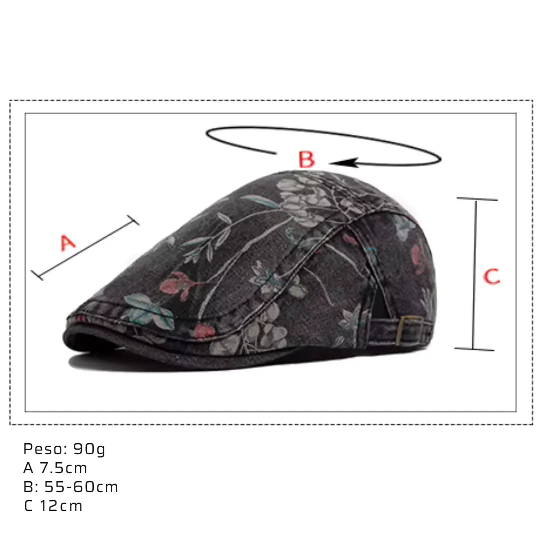 Boina Masculina Estampada Flowers
