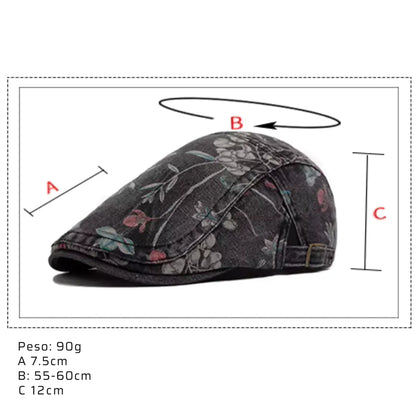 Boina Masculina Estampada Flowers