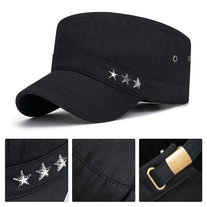 Boina Masculina Militar Stars