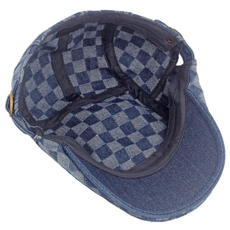 Boina Masculina Newsboy Estilo Xadrez