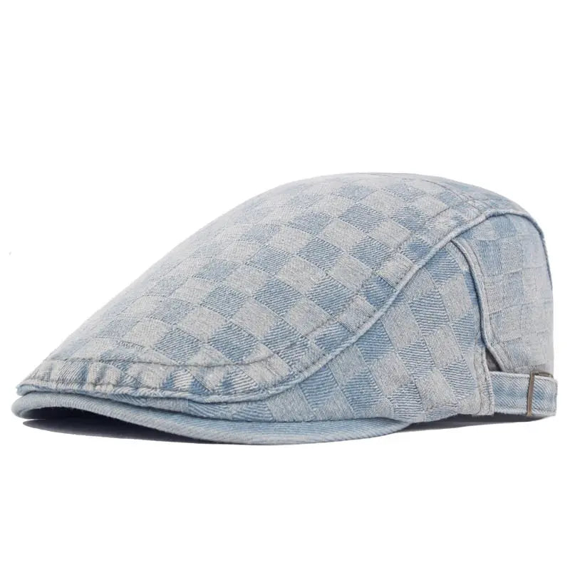 Boina Masculina Newsboy Estilo Xadrez