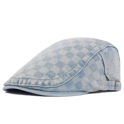 Boina Masculina Newsboy Estilo Xadrez