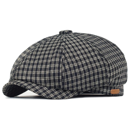 Boina Masculina Octagonal Xadrez