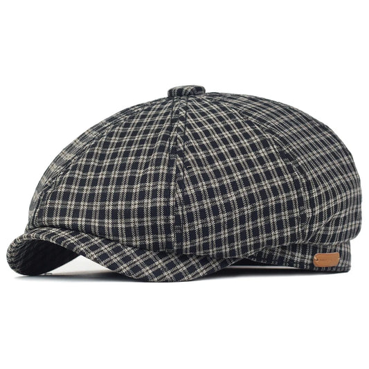 Boina Masculina Octagonal Xadrez
