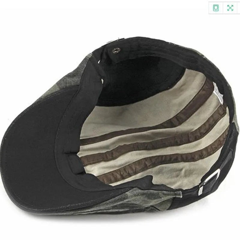 Boina Masculina Vintage Camuflada