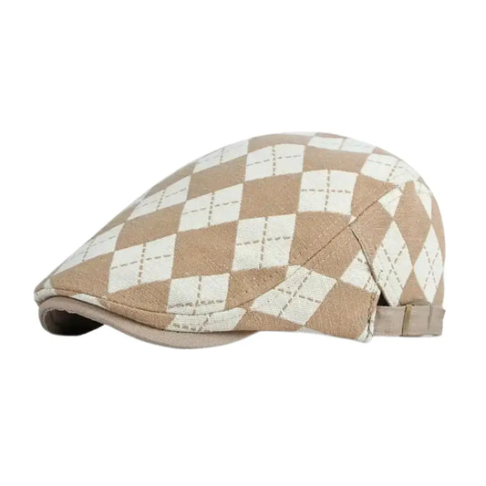 Boina Masculina Vintage Plaid Style