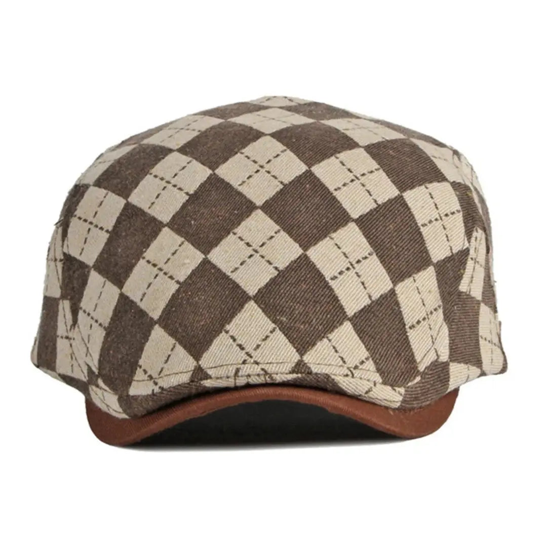 Boina Masculina Vintage Plaid Style