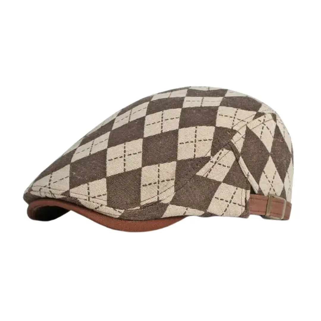 Boina Masculina Vintage Plaid Style