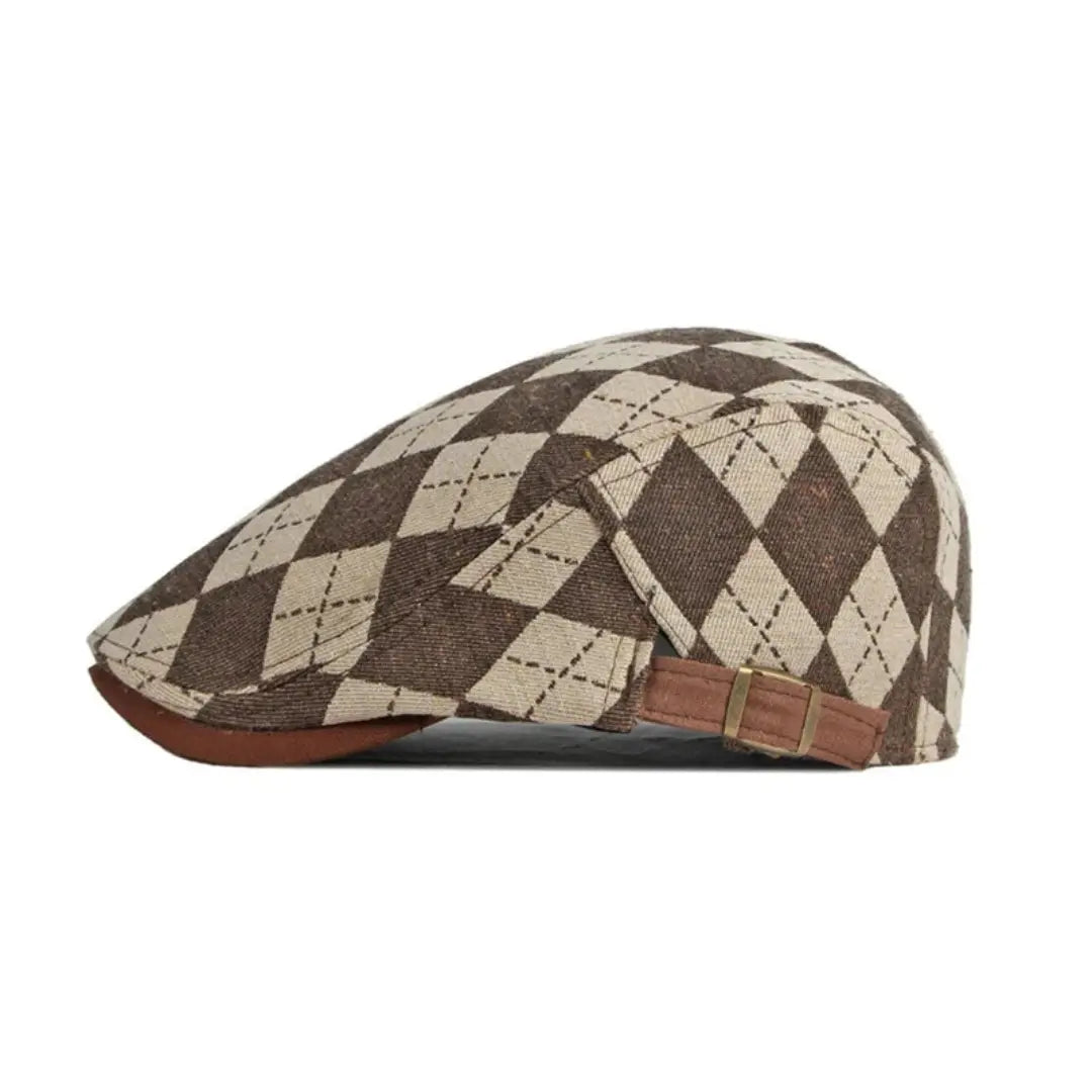 Boina Masculina Vintage Plaid Style