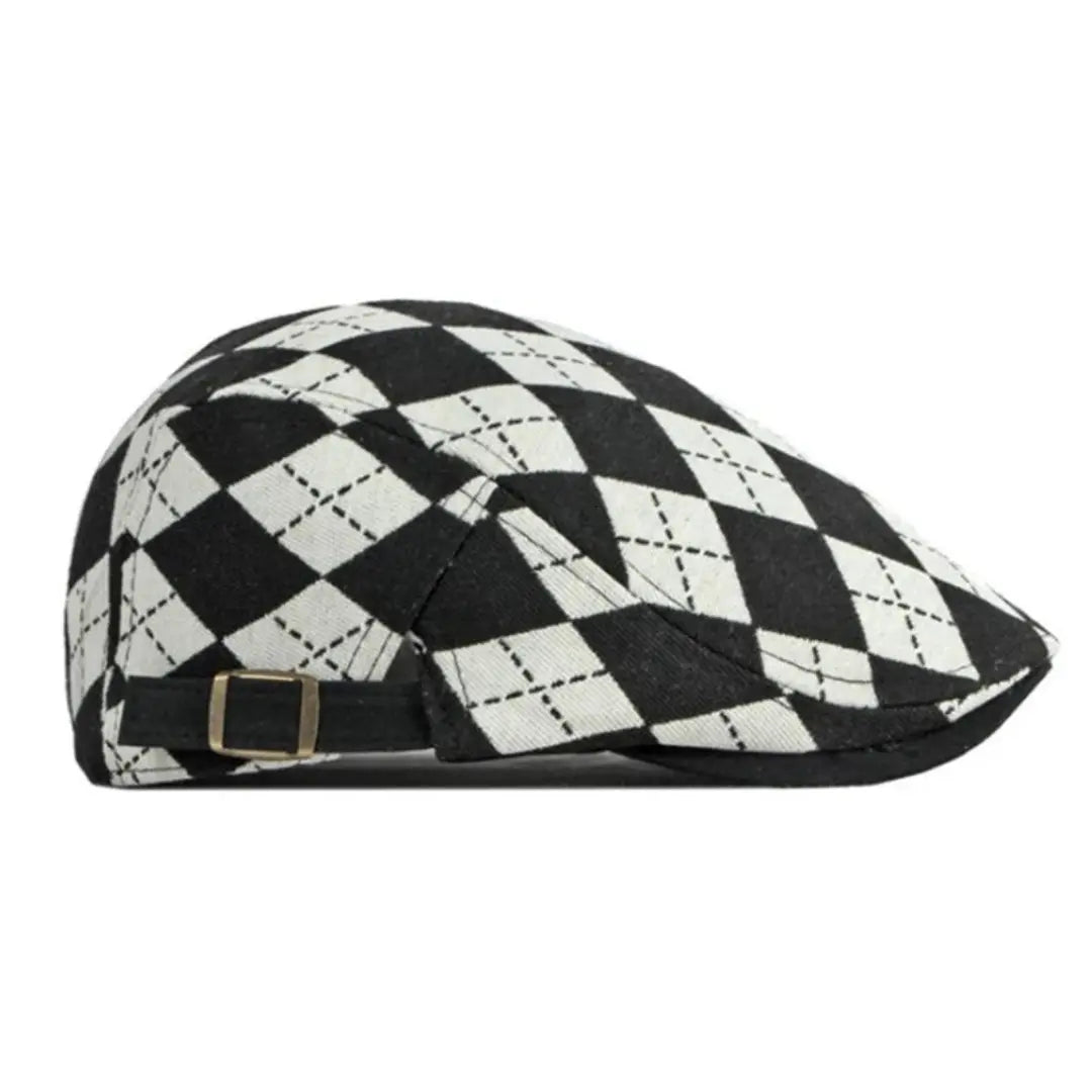 Boina Masculina Vintage Plaid Style