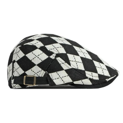 Boina Masculina Vintage Plaid Style