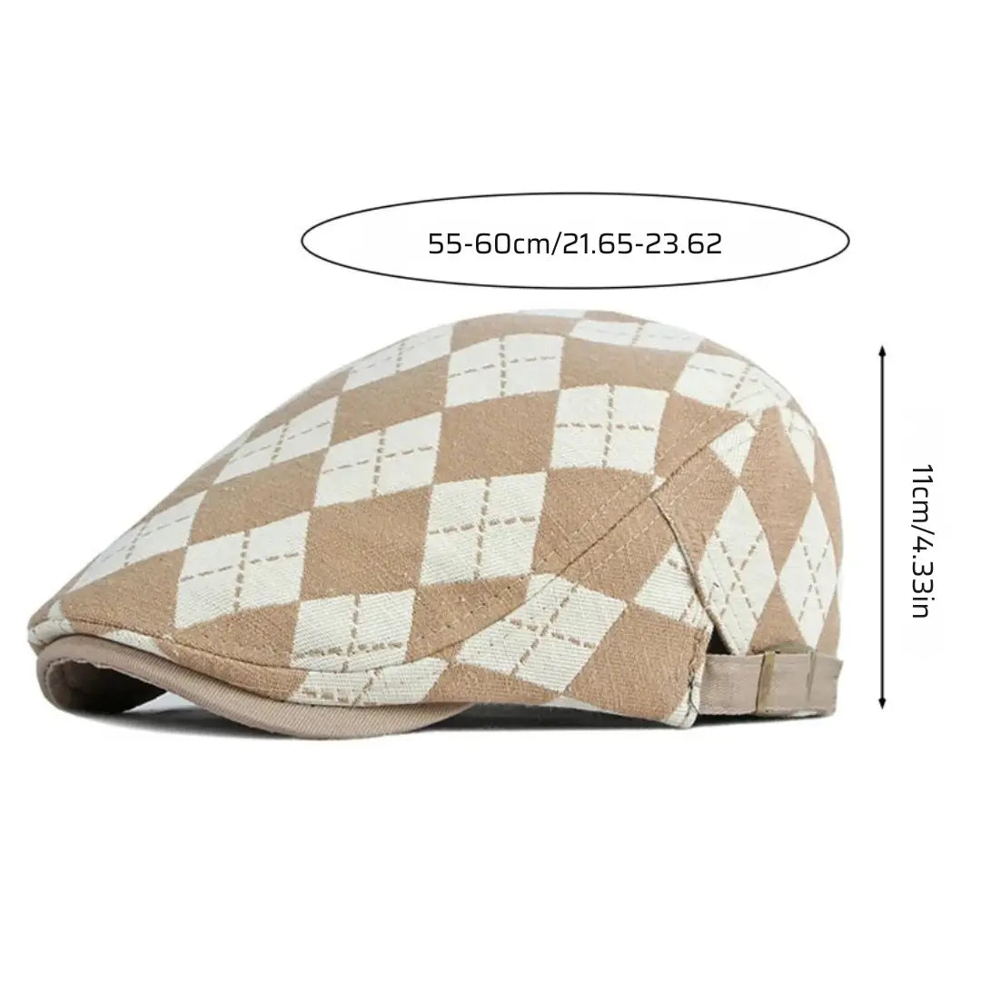 Boina Masculina Vintage Plaid Style