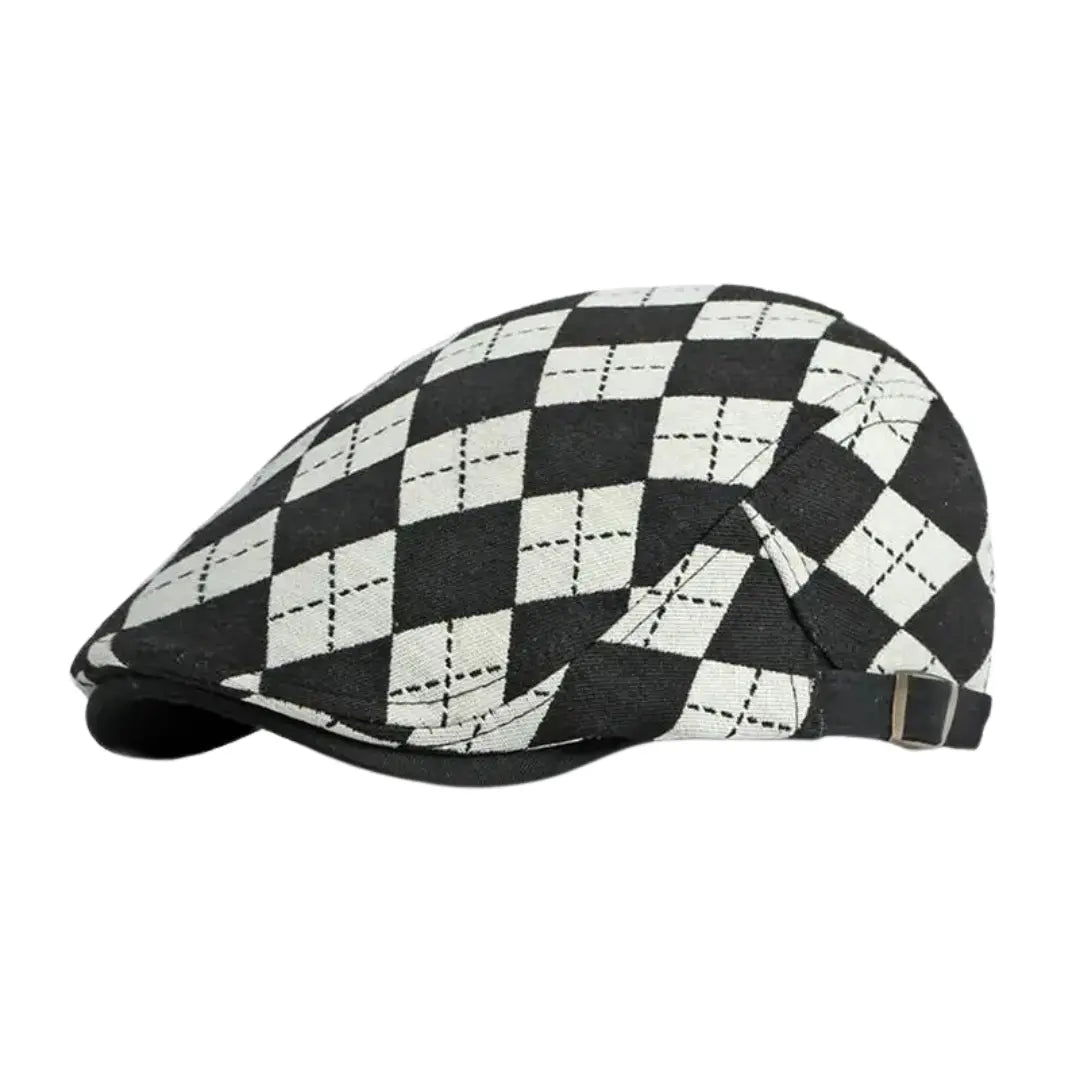 Boina Masculina Vintage Plaid Style