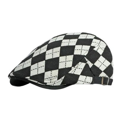 Boina Masculina Vintage Plaid Style