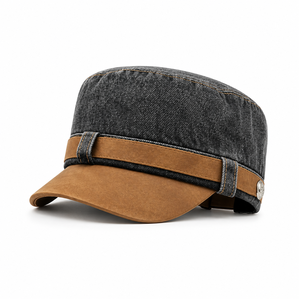 Boina Masculina Vintage Washed Flat